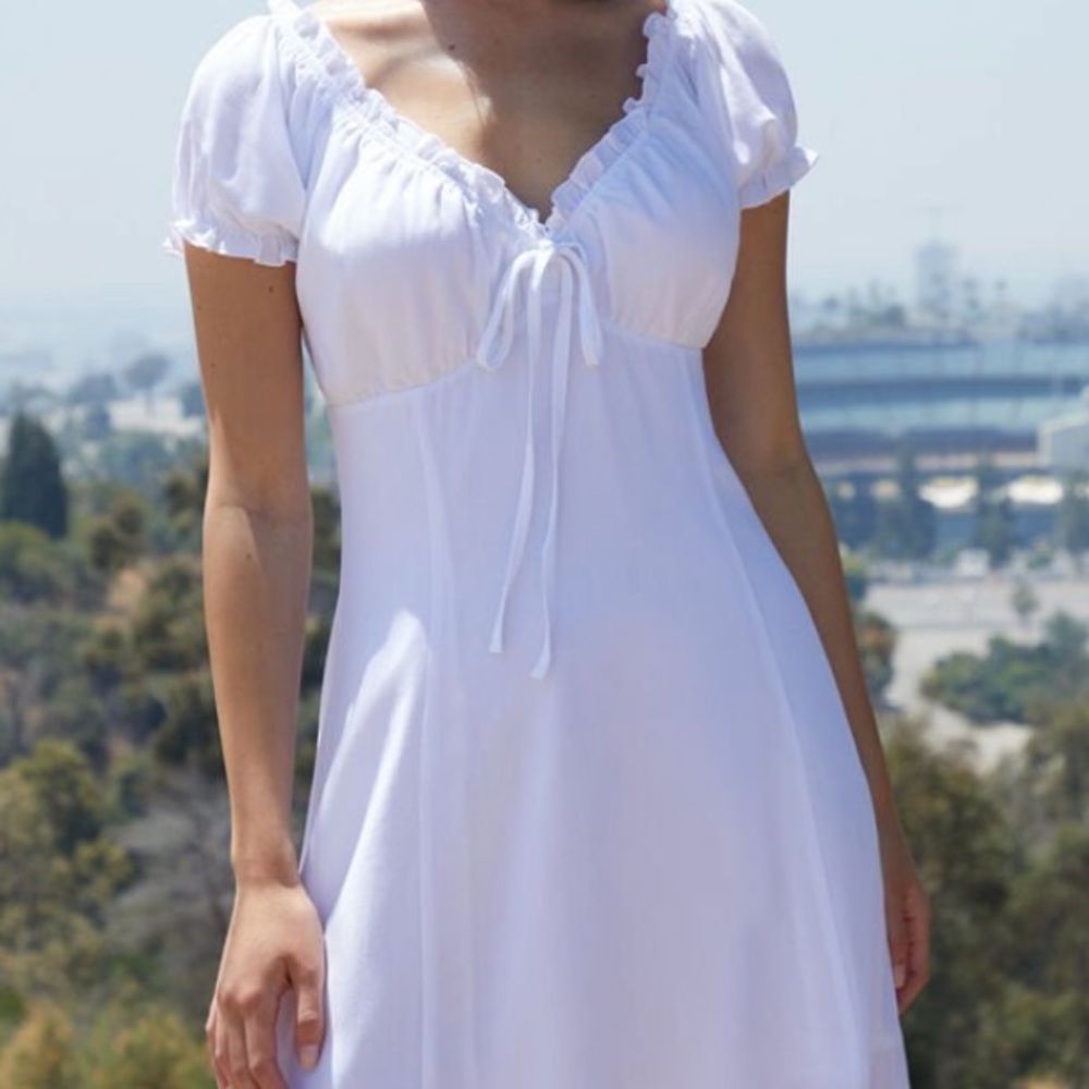 NEW Pacsun Lottie Moss White Sweetheart Mini Dress